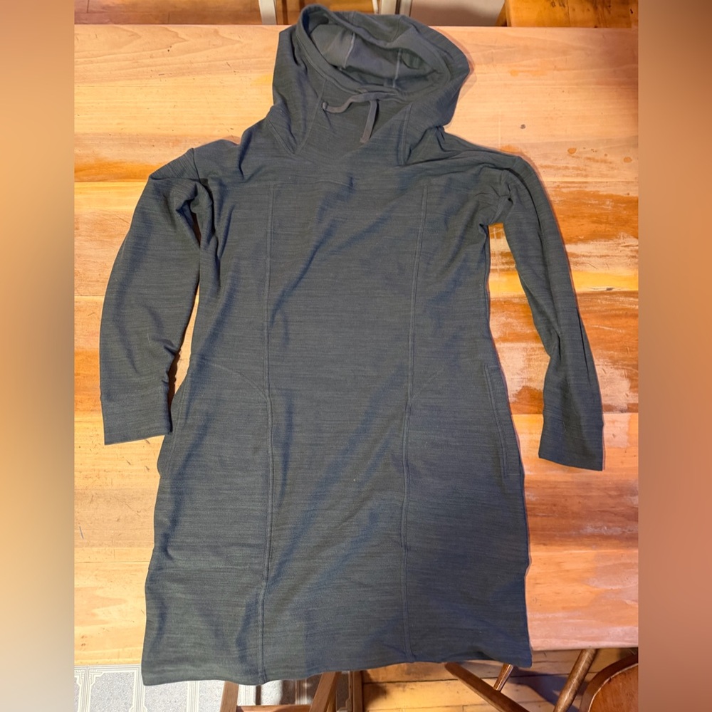 Toad&Co Women's Dark Gray Hooded Knit Dress